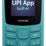 Nokia All-New 105 Single Sim Keypad Phone with Built-in UPI Payments, Long-Lasting Battery, Wireless FM Radio | Cyan