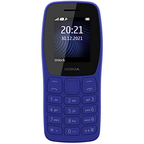 Nokia 105 Classic | Single SIM Keypad Phone with Built-in UPI Payments, Long-Lasting Battery, Wireless FM Radio | Without Charger | Blue