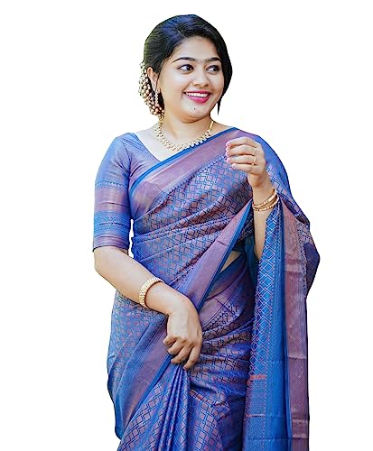 Avantika Fashion Women's Kanjivaram Soft Silk Saree With Blouse Piece