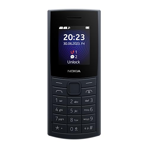Nokia 110 4G with 4G, Camera, Bluetooth, FM Radio, MP3 Player, MicroSD, Long-Lasting Battery, and pre-Loaded Games | Blue