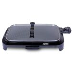 AGARO 1600 Watt Barbeque Non-Stick Electric Griller with Toughened Glass Lid, BBQ Grill (Black)