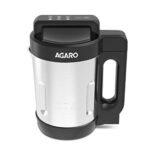 AGARO Elite Soup Maker, 1 Litre, Automatic Blending & Heating,6 Preset Cooking Functions, Copper Motor, Stainless Steel Blades, Grey, 900 Watts