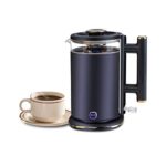 AGARO Regal Electric Kettle With Keep Warm Function, Stainless Steel & Glass Body, Double Wall Design, Hot Water Kettle With Auto Shut-Off And Boil Dry Protection, Black, 1355 Watts, 1.5 liter