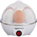 Amazon Basics Electric Egg Boiler | 3 Boiling Modes | Automatic Operation | Overheat Protection|75ml|Plastic|White