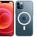 Apple New iPhone 12 (256GB) - (Product) RED Clear Case with Magsafe (for iPhone 12, 12 Pro) 20W USB-C Power Adapter