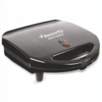 Butterfly Matchless Sandwich Maker, Black, 750 W | Safety Lock | Automatic Shut Off | Sturdy Bakelite Cool Touch Handles