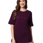 FUNDAY FASHION Cotton Half Sleeve Oversized T-Shirt for Women