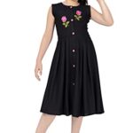 Fashion Dream Girl’s Knee Length Embroidered Dress