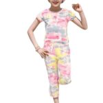 Girls multicolor top and pant