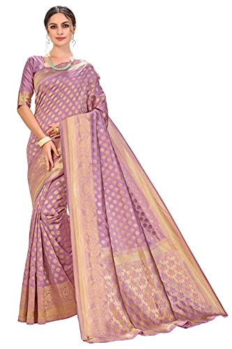 Glory Sarees Women's Kanchipuram Art Silk Saree With Blouse Piece