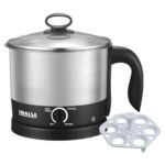 INALSA Multipurpose Kettle 1.5 Litre|700 Watt|Cooking Kettle|3 Heating Modes| Rapid Boil Technology|See Through Lid| Over-Heat & Boil Dry Protection|Boil Water, Milk,(MultiCook Nu) Stainless Steel