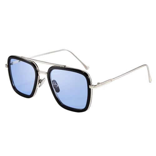 Karsaer Retro 70s Aviator Sunglasses Tony Sunglasses Fashion Women's Square Sunglasses E1034