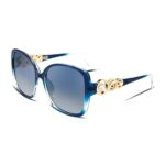 Karsaer Women's Fashion Sunglasses, Oversized Square Frame with Pearl Sparkling, Polarized UV Protection E1056