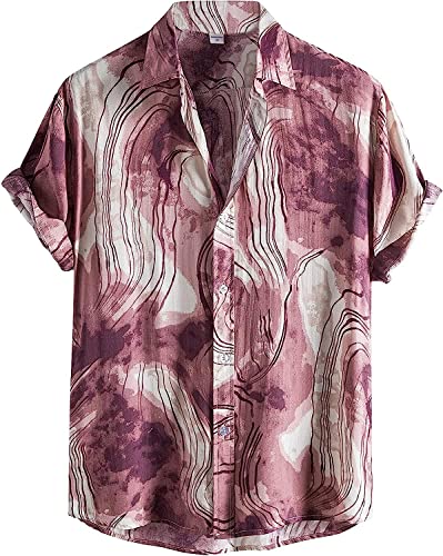 Leriya Fashion Shirt for Men || Rayon Abstract Printed Men's Shirt || Short Sleeves Hawaiian Beach Shirt || Perfect for Camp || Outing || Summer Wear Shirt for Boys || Gift for Men