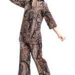 Leriya Fashion Women Ethnic Kurta Set | Rayon Co-Ord Set | Fancy Pajama Set | Pack of 2 | Floral Printed Top & Pant Set | Full Pair Set | A-line Kurta Set for Women |