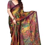 MIRCHI FASHION Women's Chiffon Forest Designer Printed Saree with Blouse Piece