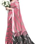 MIRCHI FASHION Women's Cotton Blend Blocks Printed Saree with Blouse Piece