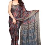 MIRCHI FASHION Women's Designer Chiffon Floral Prints Saree with Blouse Piece