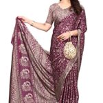 MIRCHI FASHION Women's Fancy Chiffon Madhubani Printed Saree with Blouse Piece