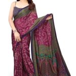 MIRCHI FASHION Women's Stylish Chiffon Kalamkari Printed Saree with Blouse Piece