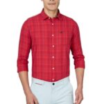 Men's Cotton Checkered Slim Fit Shirt with Pocket, Full Sleeve Shirt Suitable for Casual wear, Formal Wear, Office