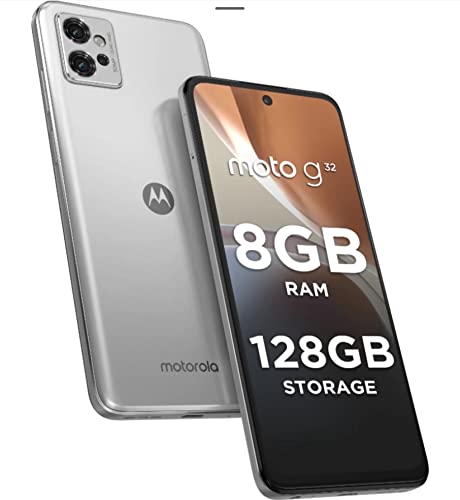 Motorola G32 (Satin Silver, 8GB RAM, 128GB Storage)