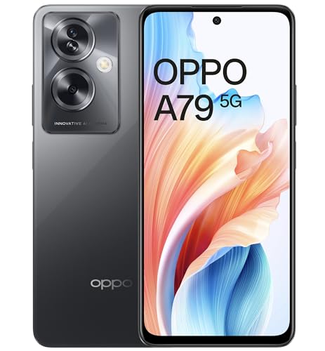 Oppo A79 5G (Mystery Black, 8GB RAM, 128GB Storage) | 5000 mAh Battery with 33W SUPERVOOC Charger | 50MP AI Rear Camera | 6.72" FHD+ 90Hz Display | with No Cost EMI/Additional Exchange Offers