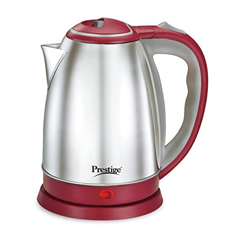 Prestige Stainless Steel 1.5 Litre Kettle 1500-Watts, Red