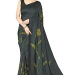 SOURBH Women's Silk Blend Saree With Unstiched Blouse Piece