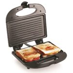 Sheffield Classic Sandwich Griller/Toaster, Non-stick fix grill plates for Home use with led on/off light indicator - 2 slices, Over heat protection - 750 W - One year warranty - Black