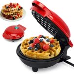 TAZLYN Mini Waffle Maker Machine 3 In 1 For Home Kitchen Appliances For Home Kitchen Items Gift Non-Stick Surfaces4 Inch,Perfect For Breakfast,Dessert,Sandwich,Pan Cakes,Paninis/Other Snacks,Beige