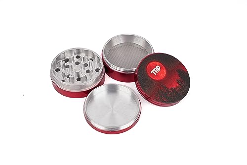 TRP Essentials Premium Metallic Herb Crusher/Grinder Large with Filter (Herb Grinder/Herb Crusher) (55 mm, Lunaria)