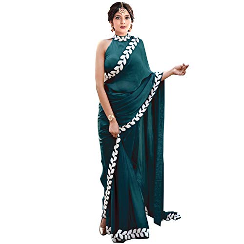 Vaidehi Fashion Women's Silk Embroidery Saree With Blouse piece