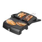 truTRTL Smart Dual Function 180 Degree Griller & Sandwich Maker | German GREBLON Non Stick coating | 180 Degree open grill | 1000W with temperature control knob | 1 Yr Warranty | Auto Cut-Off | Silver