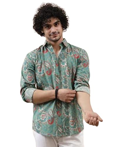 Leriya Fashion Shirts for Men || Rayon Batik Printed Casual Men's Shirt || Full Sleeves Hawaiian Regular Fit Men's Casual Shirt || Beach || Party || Outing Wear Cool Shirts for Boys