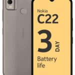 Nokia C22 | 3-Day Battery Life | 4GB RAM (2GB RAM + 2GB Virtual RAM) | 13 MP Dual Rear AI Camera with Night & Portrait Mode | IP52 | Sand