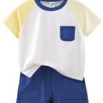 Lofn Stylish Printed Kids Clothing Sets baby boy dress baby girl dress (KDST81-WHAF)