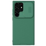 Nillkin Case for Samsung Galaxy S24 Ultra (6.8" Inch) Camshield Pro Magnetic Works with Magsafe Charger Camera Slider Double Layered Protection TPU + PC Green Color