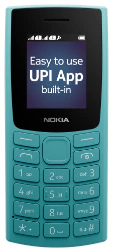 (Refurbished) Nokia All-New 105 Dual Sim Keypad Phone with Built-in UPI Payments, Long-Lasting Battery, Wireless FM Radio | Cyan