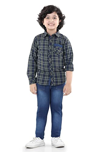 AJ DEZINES Kids Regular Fit Shirt and Jeans Clothing Set For Boys