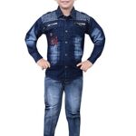 Arshia Fashions Boy's Shirt and Denim Set