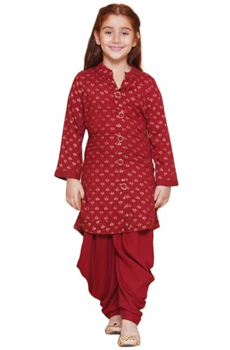 Arshia Fashions Girls Ethnic wear Rayon Kurta and Dhoti Pant Set