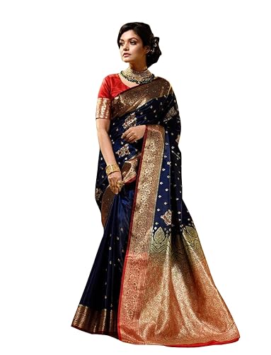 Avantika Fashion Women's Soft Lichi Silk Banarasi Kanjivaram Saree With Blouse Piece