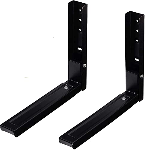 Caprigo Heavy Duty Oven & Microwave Wall Mount Stand,Universal Wall Bracket/Shelf/Holder/OTG Wall Stand for Kitchen with Foldable & Length Adjustable Mechanism (Black : M488)