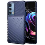 Casotec Basic Case for Motorola Edge 20 Pro 5G (Carbon Fiber_Blue)