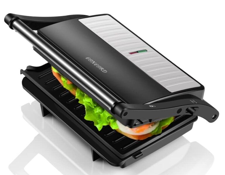 Concord Sandwich Maker, Griller, Toaster | 1000 Watts | 180° Opening | Oil Drip Tray | 1.5 Metre Long Cord | Black, Silver