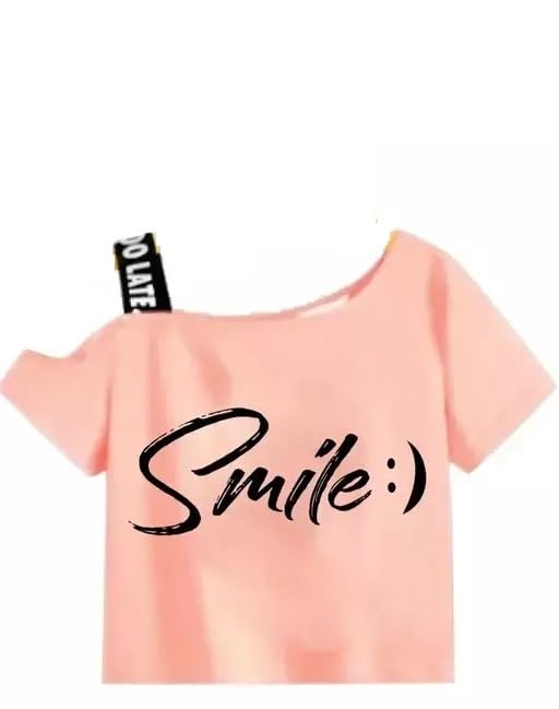 DEVEW Printed Pink Crop top for Kids