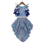 E-Sqare Kids Girls Rayon Silk Floral Printed Ethnic Wear, Fancy Clothes & Party Dresses