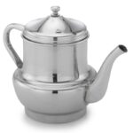 Expresso Stainless Steel Tea Serving Pot with Handle - Polished Coffee/Teapot with Lid, Silver, Hygienic, Robust and Corrosion Resistant, Strong and Sturdy, Spill Proof Pouring, 600 ml_Fiesta