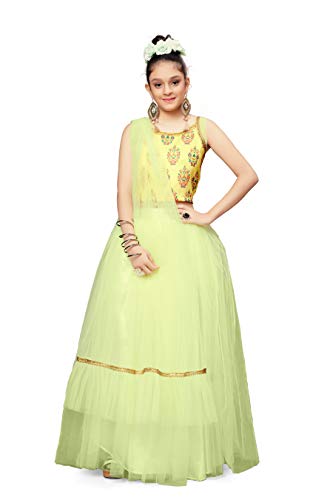 Fashion Dream Girl’s Banglori Satin with Net Readymade Lehenga Choli